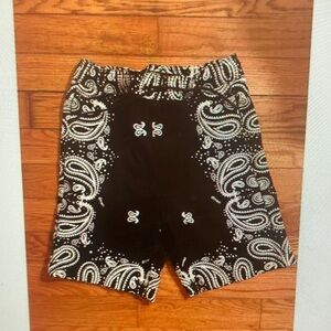 Black Paisley Men's Shorts